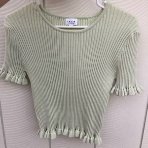 Lelis, green soft sweater top